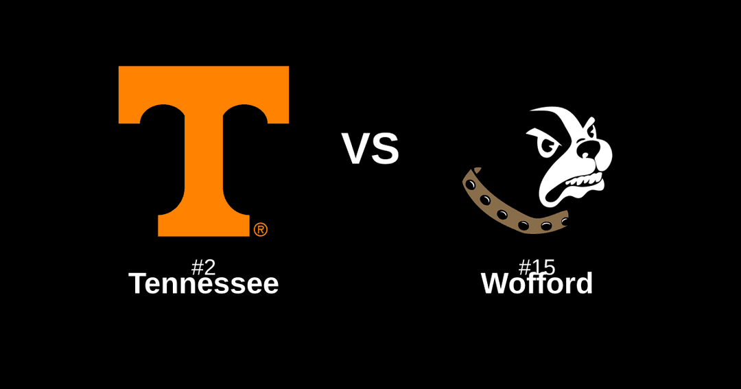 Featured image for #2 Tennessee vs #15 Wofford Free Pick and Prediction – March 20
