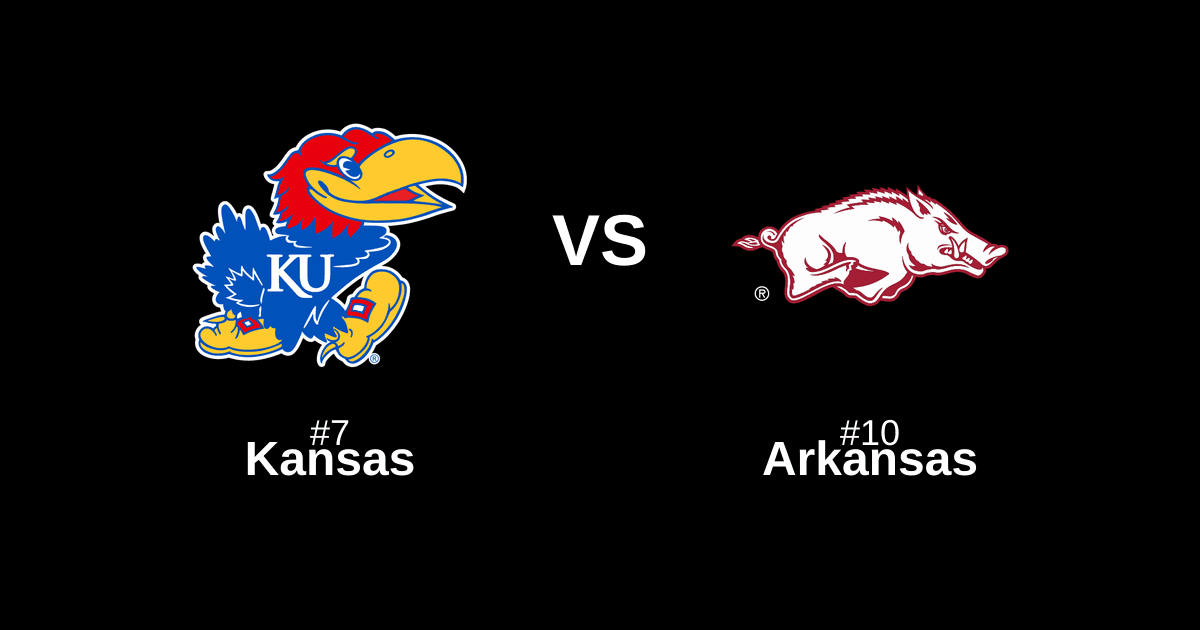 #7 Kansas vs #10 Arkansas Free Pick and Prediction β March 20