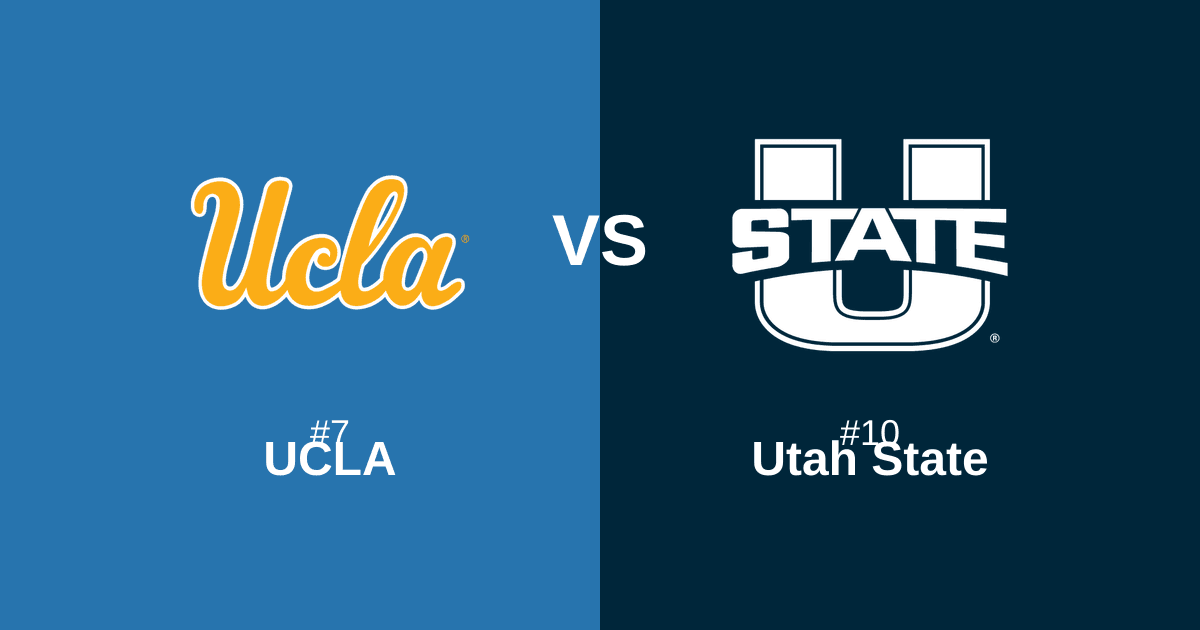 #7 UCLA vs #10 Utah State Free Pick and Prediction β March 20
